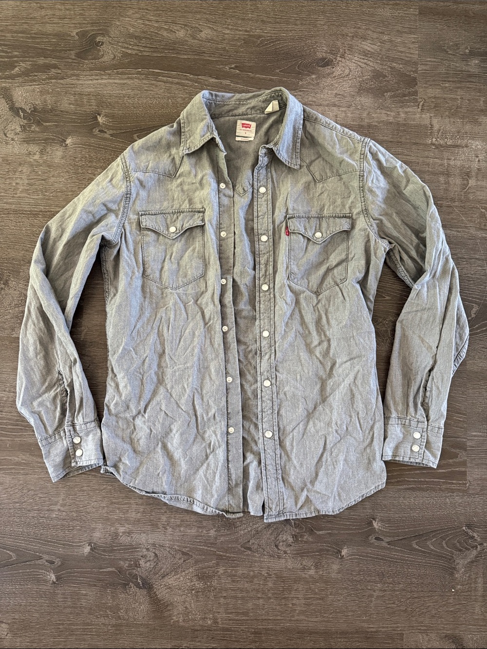 Levi's Light Grey Chambray Western Shirt